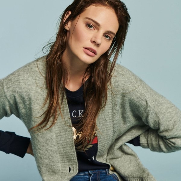 Lady in cardigan