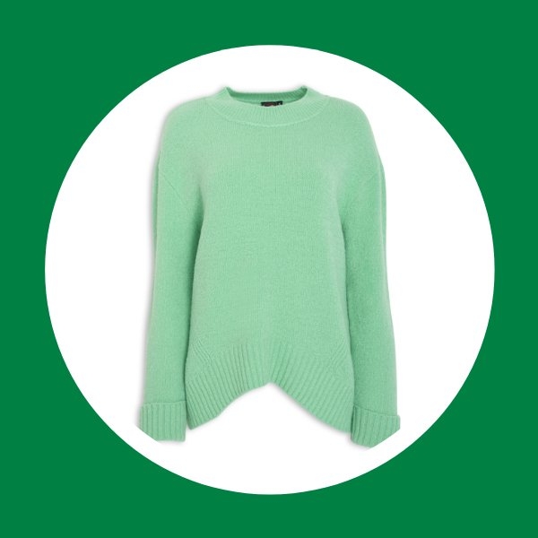 Curved hem jumper