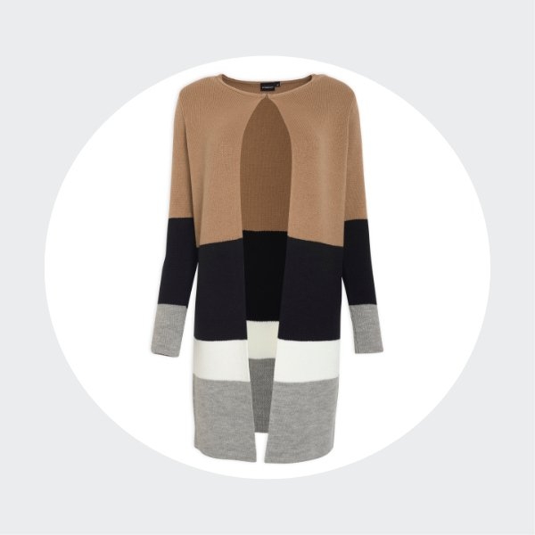 Black colourblock cardigan