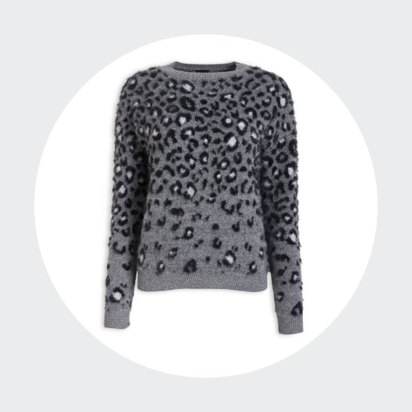 Leopard print skinny jumper